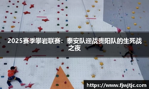 2025赛季攀岩联赛：泰安队迎战贵阳队的生死战之夜